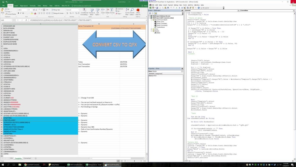 Picture of: Free Excel CSV to Quicken QFX Converter